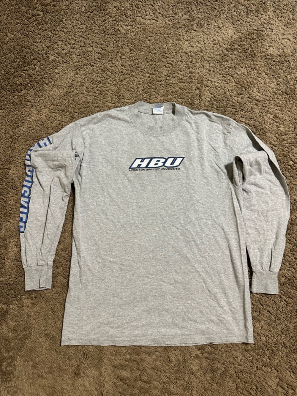 Vintage Houston Baptist University “triple grey” shirt 00s size large